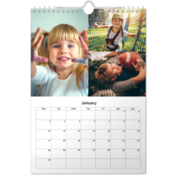 A4 Calendar with Cover with Full Photo Grid View design