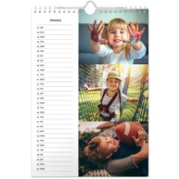 Thumbnail for A4 Calendar with Cover with Full Photo List View design 1